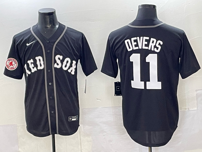 Men Boston Red Sox #11 Devers black 2025 Nike MLB Jersey 003->nfl hats->Sports Caps